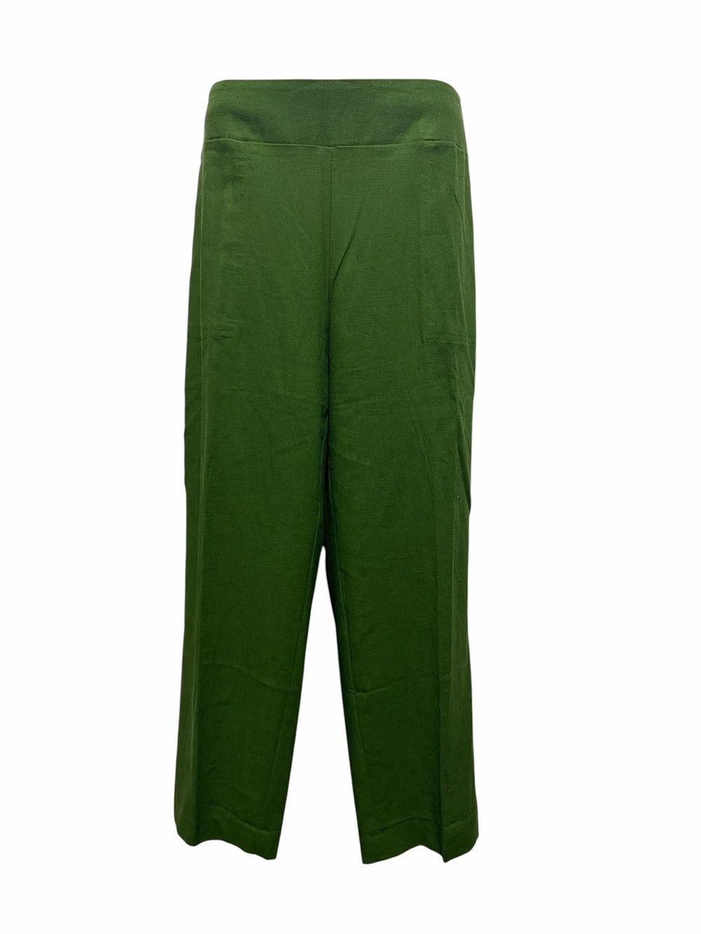 NWT Investments Petites PM Linen Rayon Spandex Cropped Pants Pullover Lime